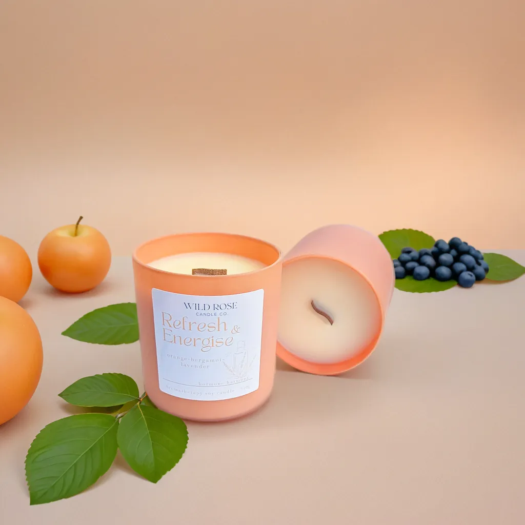 Wood Wick Aromatherapy Candle~Refresh & Energise