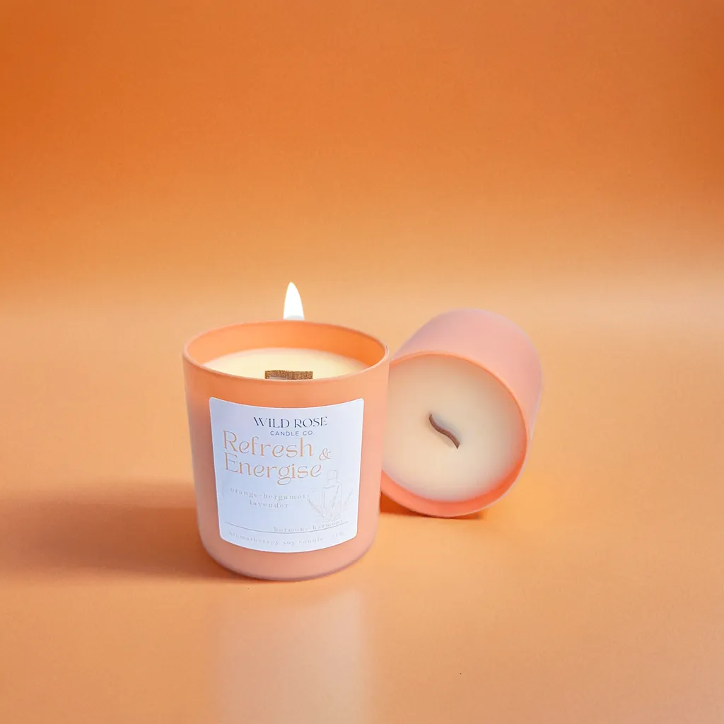 Wood Wick Aromatherapy Candle~Refresh & Energise