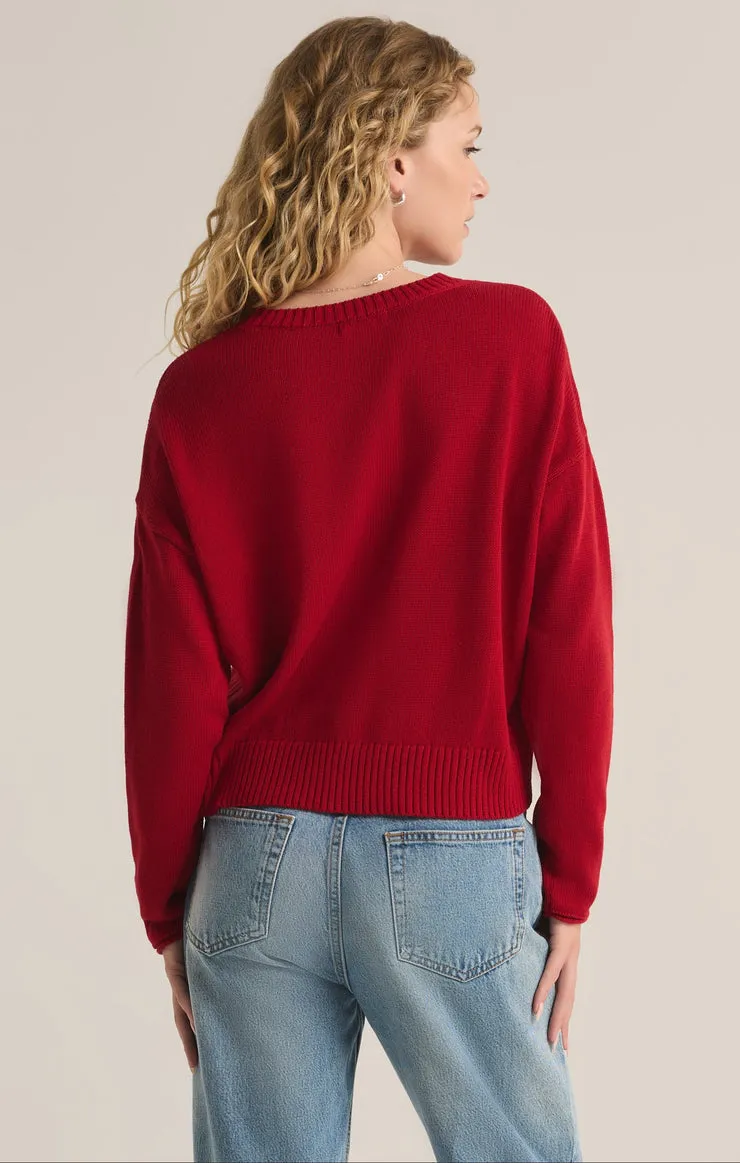 Z-Supply Sienna Sweater - HAUTE RED